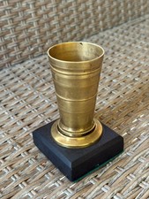 Antique Brass Pencil Holder Desk Cup Imperial Russia Tsarist Base Organizer picture