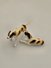 Bone China Dog Figurines Pair Set, English Pointer Hunting Dog, S Marking picture