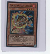 YUGIOH TU05-EN002 GLADIATOR BEAST LAQUARI Super Rare Holo Low Pop prize pack NM picture