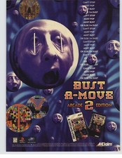 Bust A Move 2: Arcade Edition PS1 Saturn N64 1996 Vintage Print Ad/Poster Promo picture