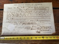 1860 James Buchanan U.S. General Land Patent Doc Choctaw County Mississippi picture