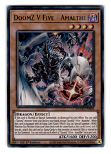 YUGIOH DOOMZ V FIVE - AMALTHE  ULTRA RARE 1ST EDITION NEAR MINT DOOD-EN009 picture