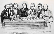 1855 Chess Celebrities at the Leamington Chess Club :  Staunton, Lowenthal et al picture
