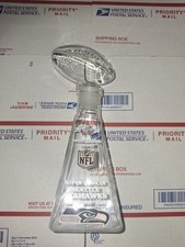 Seattle Seahawks 2026 Super Bowl Lx Champions Nfl Lombardi Trophy Whiskey Bottle picture