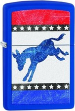 Zippo Democratic Donkey Royal Blue Matte 29166 picture