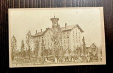JENNINGS SEMINARY SCHOOL Building Aurora Illinois 1860s CDV Photo Rare picture