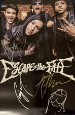 Escape The Fate Autographed 11x17 Poster picture