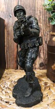 Military Infantry Soldier Charging With Rifle Figurine US Army War Patriot Hero picture