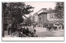 France French PARIS ~  Boulevard Saint Martin and Arc Portal Vintage picture