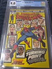 The Amazing Spider-Man 121 1973 CGC 9.0 White Pages Death of Gwen Stacy picture