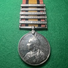 Queen’s South Africa (QSA) Medal | Boer War | 5 Clasps | 2328 Pte J. Wheeler picture