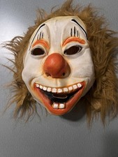 Vintage Clown Mask RARE Vinyl Halloween picture