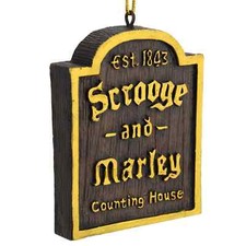 A Christmas Carol Scrooge & Marley Counting House Sign Ornament Xmas Story picture