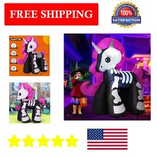 Charming 5.2 FT Halloween Inflatable Unicorn – Eye-Catching Yard Decor with LEDs picture