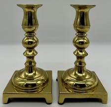RARE SOLID BRASS 1776-1976 Bicentennial CANDLESTICK 6.5” Virginia Metal Crafters picture