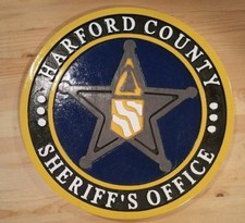 Harford County Sheriff 3D routed award plaque wood patch sign Custom picture