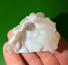 Utah White Chalcedony Agate Pseudomorph Raw Mineral Specimen 0.8 oz (22g) picture
