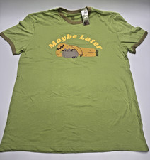 Pusheen Green Cat Sloth Maybe Later Ringer Top Shirt XL Spring 2022 Exclusive picture