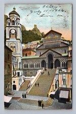 Antique Italy Postcard AMALFI la Cattedrale Cathedral 1906 picture