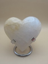 Large Clear Quartz Heart with Touch of Golden Healer Crystal Healing Reiki picture