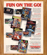 Tengen Game Gear Space Invader Klax - Video Game Print Ads Poster Promo Art 1993 picture