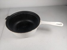 Vintage Le Creuset, France #18  Cast Iron Sauce Pan White No Lid picture