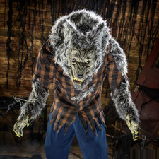 Animated Hulking Werewolf Halloween Animatronic Prop LCD Eyes - Seasonal Visions picture
