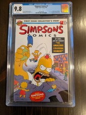 Simpsons Comics 1 CGC 9.8 NM/MT Bongo 1993 Pull-Out Poster Flipbook included picture