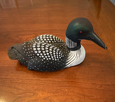 Roger Desjardins Signed Common Loon Decoy Figurine picture