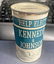 Vintage 1960 John F Kennedy LB Johnson Campaign Fundraising Coinbank Maryland picture