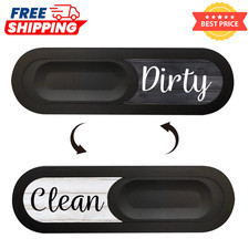 Dishwasher Magnet Clean Dirty Sign Indicator Magnetic Kitchen Decor Slider Black picture