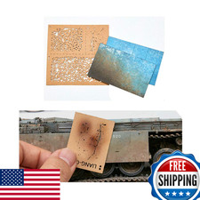 Acxico 1Set Diy Decoration Weathering Airbrush Stencils Tools For 1/35 1/48 picture