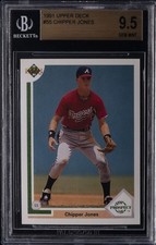 1991 UD TOP PROSPECT '91 #55 CHIPPER JONES BGS 9.5 picture