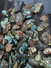 One Pound stabilized Turquoise small nuggets assorted mine   picture