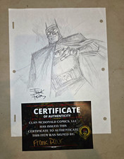 Batman The Animated Series Original Pencil Sketch Art Signed Frank Paur COA Rare picture