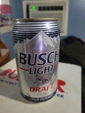 Busch Light Draft Beer Can. 1990 ‘s. Lined Sky Version. Top Open. Combined Ship. picture