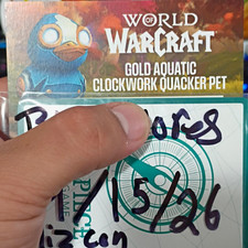 World of Warcraft Gold Aquatic Clockwork Quacker Pet 2026 Blizzcon Unused picture