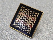 VERY NICE USED VINTAGE PORSCHE FONT CREST HAT PIN TIE TAC LAPEL PIN 21X21mm picture