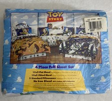 1995 Hasbro Disney Toy Story Full Sheet Set 4 Piece Warmsutta Bedding SEALED picture