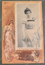 TOSCA by GIACOMO PUCCINI. Politeama Genovese. Vintage Travelled Postcard picture