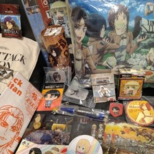 Attack on Titan Collectible Merchandise Lot Over 30 Pieces Authentic Anime Goods picture
