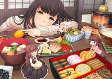 Food Girls Anime Poster 11x17in Glossy High End Print Wall Art Decor picture