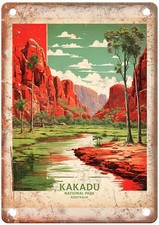 Vintage Kakadu National Park Australia Retro Look Travel Poster Metal Sign T2728 picture