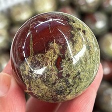30mm+ Natural dragon blood jasper Ball Quartz Crystal Sphere Healing Random 1PC picture