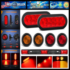 Nilight LED Trailer Light Kit Oval Taillight Round Marker Lamp 9LED ID Bar picture