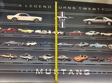 1964 Mustang 1984 A Legend Turns Twenty Ford Division Rare Poster 47x27 picture