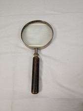 Antique Wooden Handle Magnifier Concave Lens picture