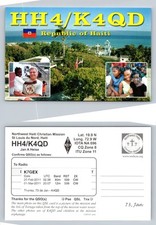Ham Radio QSL QSO Postcard HH4/K4QD, St Louis du Nord, HAITI picture