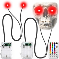 2Pcs Waterproof RGB Light Up Eyes for Halloween Decorations, Glowing Effects picture