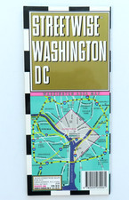 Streetwise Washington DC Map Vintage 1996 90s Laminated Travel Mall Metro Street picture